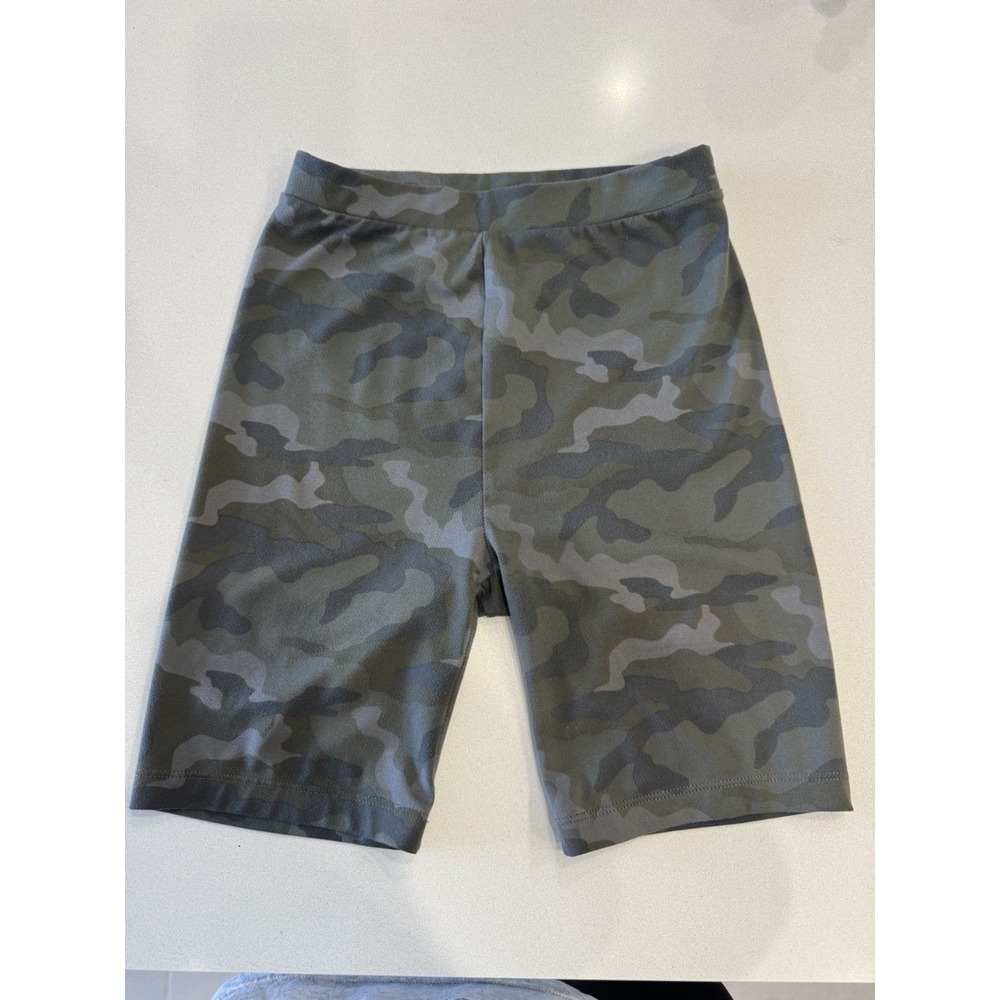 American Eagle Camo Biker Shorts Green Grey Camouflage XXS Athletic Yoga